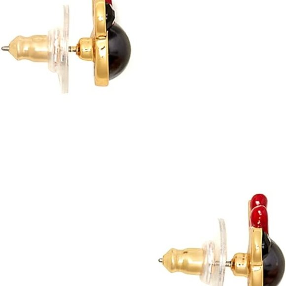 Kate Spade Disney Minnie Mouse Studs Earrings Red Black w/Dust Bag + GIFTBOX NEW - Picture 2 of 6